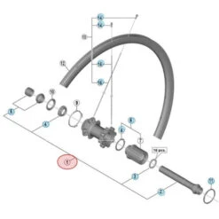 Axe Traversant Complet De Moyeu Arrière Shimano Ultegra FH-RS770