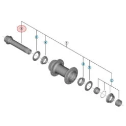 Axe Traversant Pour Moyeu Avant Shimano Ultegra HB-RS770 - 100x12 Mm