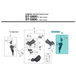 Bras De Levier Shimano 105 ST5800 Y01G98010 Argent - Gauche