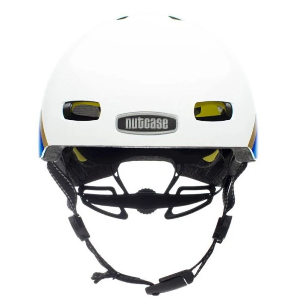 Casque Ville Nutcase Street Blanc/Bleu/Rouge/Or 4 Casque Ville Nutcase Street Blanc/Bleu/Rouge/Or – Image 2