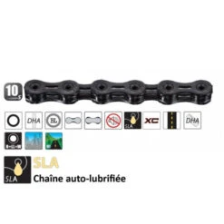 Chaîne 10 Vitesses Yaban S101 Ti Noir -SRAM Soldes chaine 10 vitesses yaban s101 ti black 1