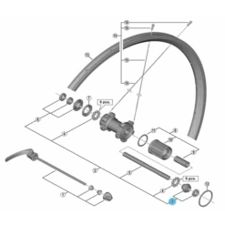 Cône Et Ecrou Droits Shimano Pour Axe De Roue 105 RS300