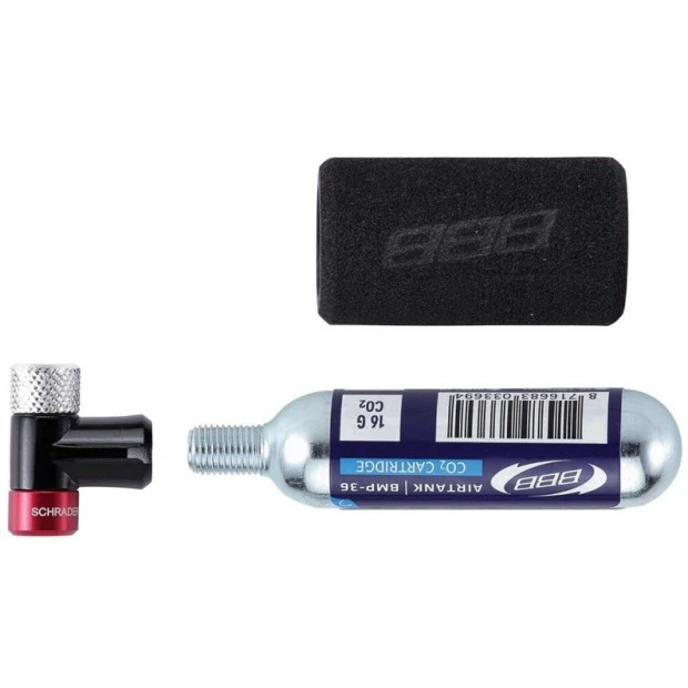 Gonlfeur CO2 BBB AirSpeed + Cartouche 16g 3 Gonlfeur CO2 BBB AirSpeed + Cartouche 16g