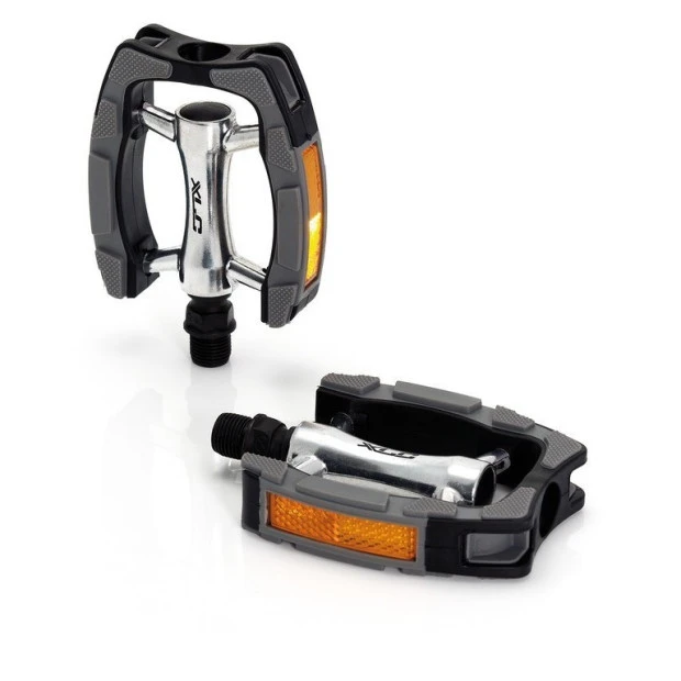 Pédales XLC City/Confort Alu Revêtement Plastique Noir/arg/gris 3 Pédales XLC City/Confort Alu Revêtement Plastique Noir/arg/gris