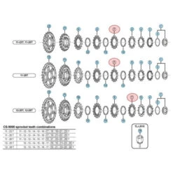 Pignon Shimano Dura Ace CS-9000 - 11 Vitesses - 14 Dents