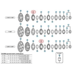 Pignon Shimano Dura Ace CS-9000 - 11 Vitesses - 15 Dents
