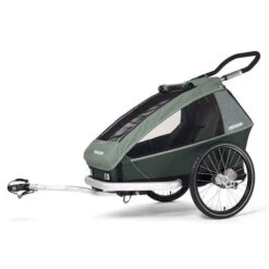Remorque Enfant Monoplace Croozer Vaaya 1 Vert Kaki