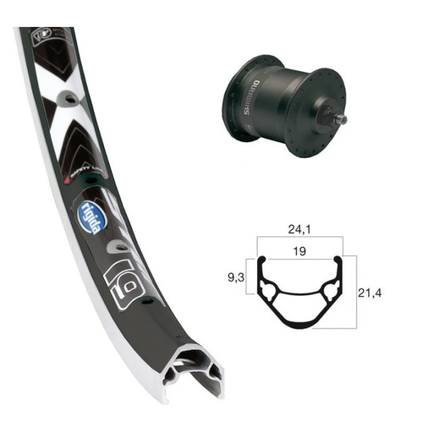 Roue Moyeu Dynamo Shimano DH-3N30 / Ryde 28' X-star 19 - 622/19 3 Roue Moyeu Dynamo Shimano DH-3N30 / Ryde 28' X-star 19 - 622/19