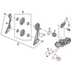 Vis De Réglage De Galet Haut De Dérailleur Arrière Shimano Dura Ace Di2 RD-R9150